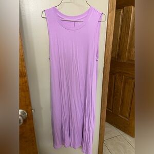 Cute sleeveless knit soft violet dress